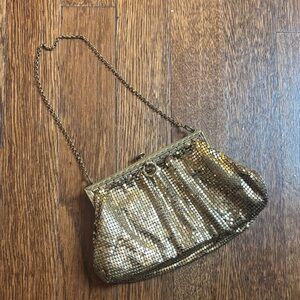 Antique Gold Metal Mesh Purse